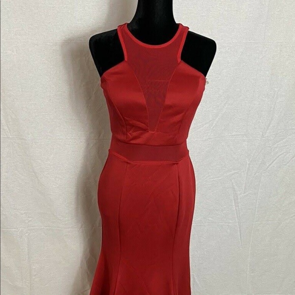 Red prom / evening gown dress size 3 - Picture 4 of 11